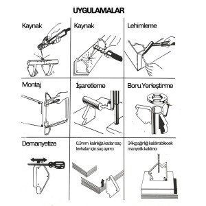 25LBS Manyetik Gönye - Kaynak Mıknatısı 11kg Tutma Kuvveti