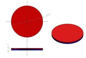 20'Lİ PAKET Çap 15mm Kalınlık 1mm N35 Silindir Güçlü Mıknatıs