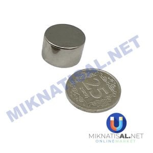 Çap 15mm Kalınlık 10mm N35 Silindir Güçlü Mıknatıs