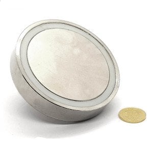 2\'Lİ PAKET 75mm Neodyum Pot Mıknatıs - Magnet Fishing Çok Güçlü Kurtarma Mıknatısı