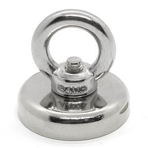 12\'Lİ PAKET 48mm Neodyum Pot Mıknatıs - Magnet Fishing Çok Güçlü Kurtarma Mıknatısı