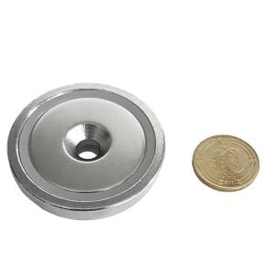 5\'Lİ PAKET 42mm Neodyum Havşa Delikli Pot Mıknatıs - Gömme Vidalanabilir Pot Mıknatıs