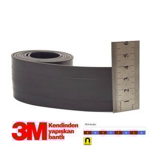 40x2mm 3M Kendinden Yapışkanlı Esnek Şerit Mıknatıs