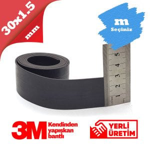 30x1,5mm 3M Kendinden Yapışkanlı Esnek Şerit Mıknatıs