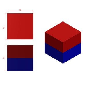 Boy 10mm  En 10mm Kalınlık 10mm N35 seri Güçlü Neodyum Mıknatıs