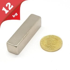 Boy 40mm  En 10mm Kalınlık 10mm N35 seri Güçlü Neodyum Mıknatıs