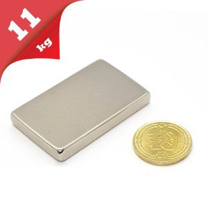 Boy 40mm  En 25mm Kalınlık 5mm N35 seri Güçlü Neodyum Mıknatıs