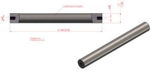 Çap:25mm Boy:150mm Gıdaya Uygun Paslanmaz Çelik Manyetik Çubuk - Çubuk Mıknatıs
