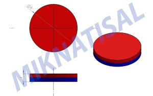 100'LÜ PAKET Çap 6mm Kalınlık 1mm N35 Silindir Güçlü Mıknatıs