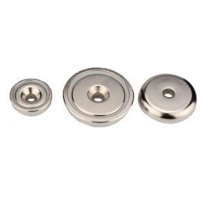 6\'LI PAKET 25mm Neodyum Havşa Delikli Pot Mıknatıs - Gömme Vidalanabilir Pot Mıknatıs