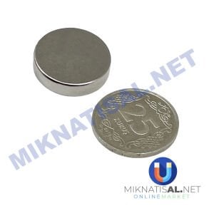 Çap 20mm Kalınlık 5mm N35 Silindir Güçlü Mıknatıs