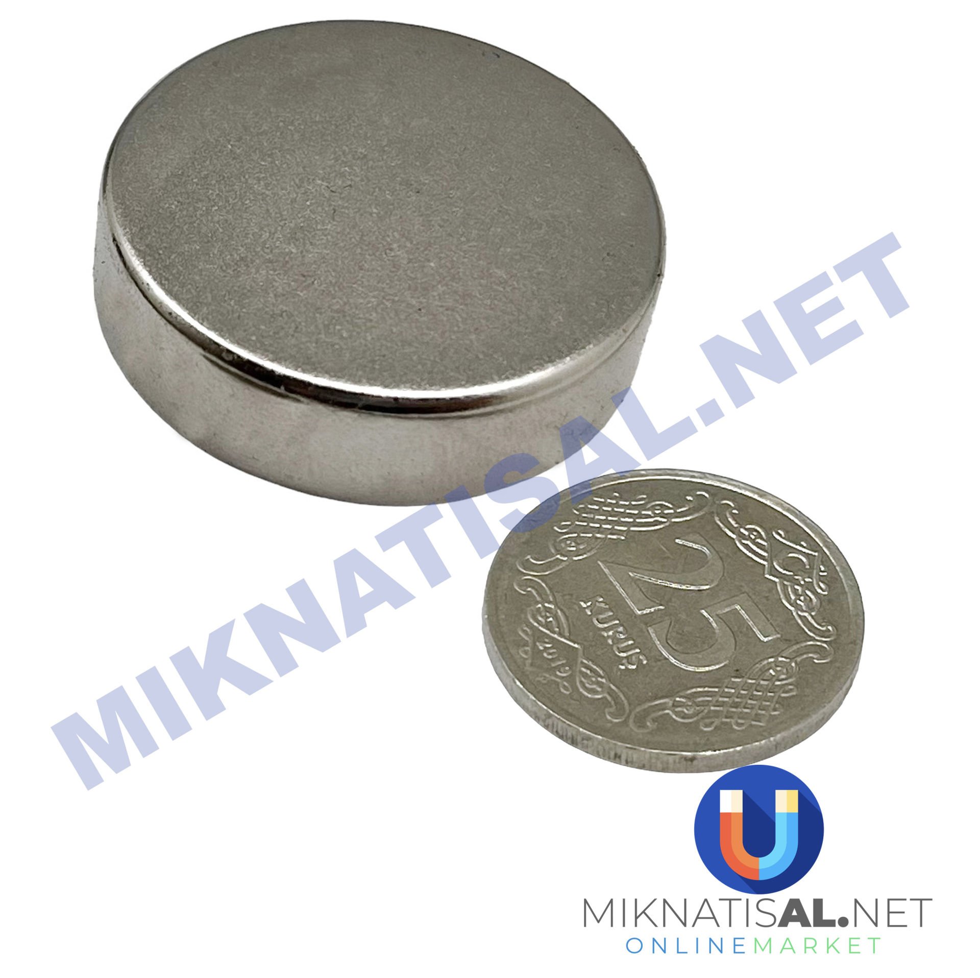Çap 30mm Kalınlık 10mm N35 Silindir Güçlü Mıknatıs