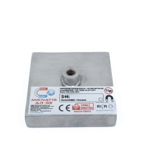 L100W100H25 MM NEODİMYUM DÜZ BAĞLANTI MANYETİK PLAKA