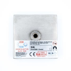 L100W100H25 MM NEODİMYUM DÜZ BAĞLANTI MANYETİK PLAKA