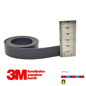 20x1 mm 3M Kendinden Yapışkanlı Esnek Şerit Mıknatıs
