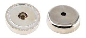 6\'LI PAKET 20mm Neodyum Düz Delikli Pot Mıknatıs - Vidalanabilir Pot-b Mıknatıs