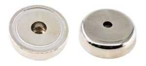 20mm Neodyum Düz Delikli Pot Mıknatıs - Vidalanabilir Pot-b Mıknatıs