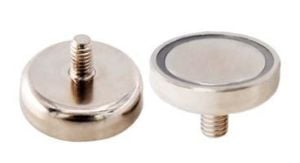 32 mm Neodyum m6 Erkek Bağlantılı Saplamalı Pot Mıknatıs - Pot-C Mıknatıs