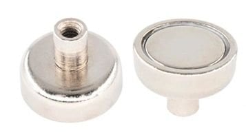 16 mm Neodyum m4 Dişi Yuvalı Pot Mıknatıs - Pot-D Mıknatıs