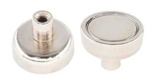 20 mm Neodyum m4 Dişi Bağlantılı Saplamalı Pot Mıknatıs - Pot-D Mıknatıs