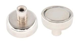 32 mm Neodyum m6 Dişi Bağlantılı Saplamalı Pot Mıknatıs - Pot-D Mıknatıs