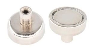 42 mm Neodyum m6 Dişi Bağlantılı Saplamalı Pot Mıknatıs - Pot-D Mıknatıs