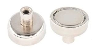 42 mm Neodyum m6 Dişi Bağlantılı Saplamalı Pot Mıknatıs - Pot-D Mıknatıs