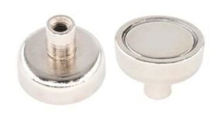 48 mm Neodyum m8 Dişi Bağlantılı Saplamalı Pot Mıknatıs - Pot-D Mıknatıs